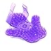 SAMYO Palm Shaped Massage Glove Body Massager with 9 360-degree-roller Metal Roller Ball Beauty Body Care (Purple)