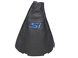 FITS HONDA CIVIC Si 2006-11 SEDAN COUPE FA ACURA CSX SHIFT BOOT BLACK LEATHER BLUE SI EMBROIDERY
