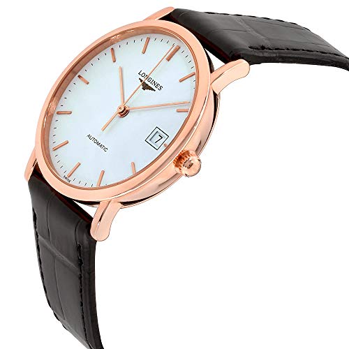 Longines elegante colección – l4.778.8.12.0 – 18 K oro rosa esfera blanca automática de la mujer - Imagen 3