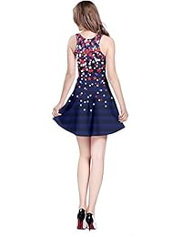 CowCow - Vestido sin mangas para mujer con diseño de la bandera de Estados Unidos y perla del Día Nacional, talla XS-5XL