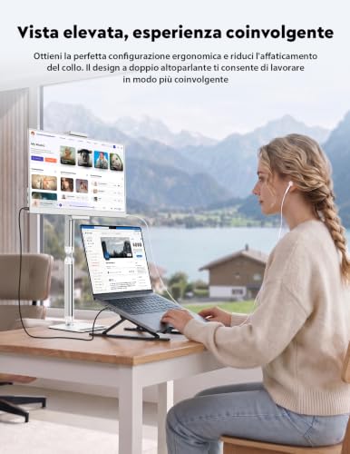 MAGICRAVEN 15.6" Portable Monitor, 1080P IPS Portable Display, HDMI USB C Monitors with Speakers, 125% sRGB Portable Monitor for Laptop/PC/Smartphone, with Metal Stand & Speaker