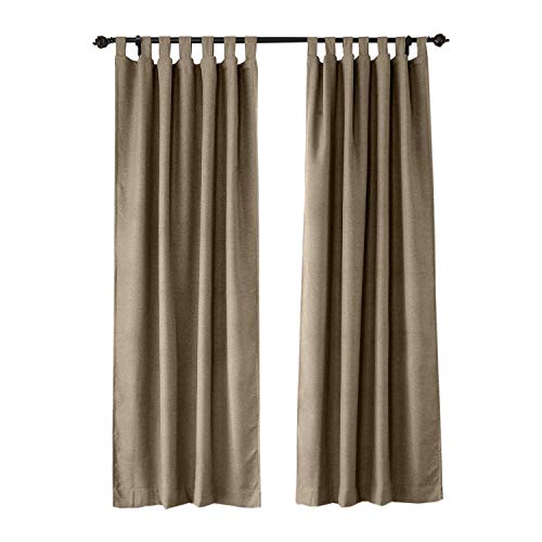 Tab Top Room Darkening Curtain Firsthomer Textured Faux Linen
