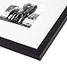 Americanflat 8x8 Picture Frame with Shatter-Resistant Glass - Use as 4x4 Frame with Mat or Display 8x8 Photo Without Mat - Signature Collection - Square Frames for Tabletop and Wall Display - Black