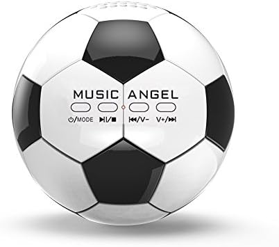 Music Angel JH-ZQBT3 Stereo Mini Football Super Bass Hi-Fi Bluetooth Wireless Speakers support TF Line-in Mp3 player for 2018 FIFA World Cup Russia (Black)