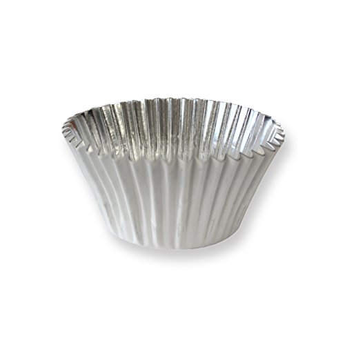White Foil Cupcake Liners. Eoonfirst White Foil Metallic Cupcake Case