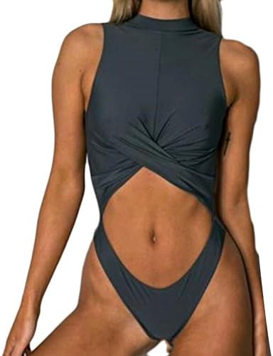Sallyealiy Pretty Sexy Cross Front Two Piece Biniki Set Beach Swimwear PinkUS X-Small