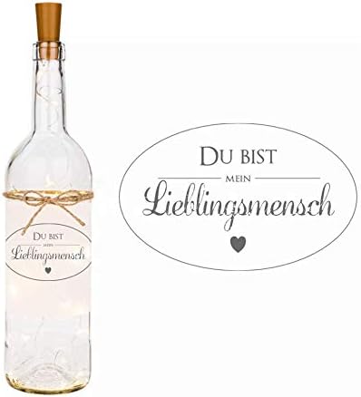 Luce A Led Per Bottiglia Con Scritta Du Bist Mein Lieblingsmensch I Bottiglia Decorativa Con Dedica Personale Regalo Di Ringraziamento Compleanno Festa Della Mamma Natale Amazon It Illuminazione