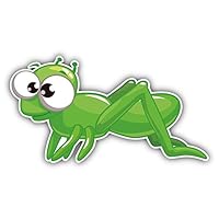 olyaprint Cute Goggle Eyed Grasshopper Cartoon Vinyl Decal Bumper Sticker 6
