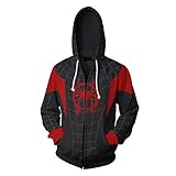 Gurbanton Spiderman Into The Spider Verse Hoodie Miles Morales Costume Sweatshirt for Halloween Holiday (S)