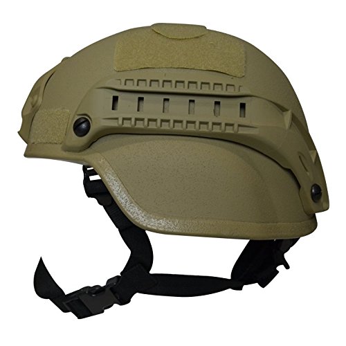 Valken Tactical Airsoft MICH 2000 with Mount and Rails Helmet, Tan, Universal