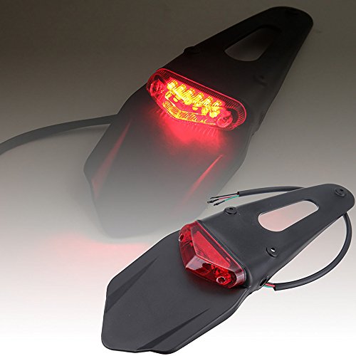image for Oumurs Dirt Bike Motorcycle LED Light Rear Fender Brake Tail Light Off