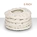 SPTA 5 Inch 125mm Body Repair Polishing Pad Set - 6 Pcs Buffing Pads with Sponge, Wool and Micro-Fiber for Car Detailing