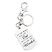 Mens Keychain To the World You Are A Dad Daddy Papa Stainless Steel Keyring