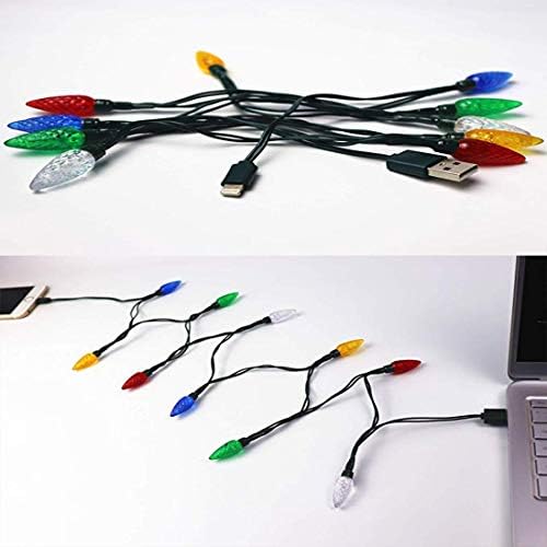 Royu LED Christmas Lights Charging Cable,USB and Bulb Charger,50inch