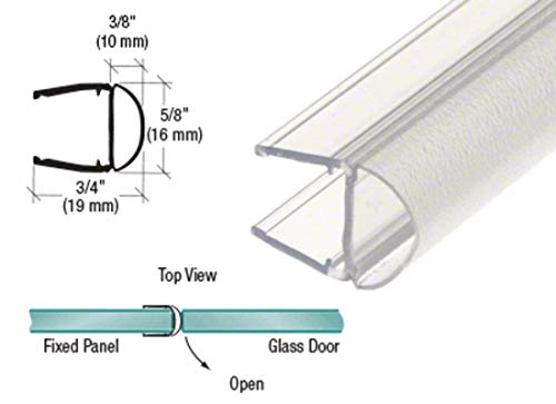 CRL Translucent Vinyl Bulb Seal for 10mm Glass by CR Laurence
