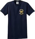 United States Navy Seal Team Left Chest Imprint T-Shirt (S-5X) (Large, Navy)