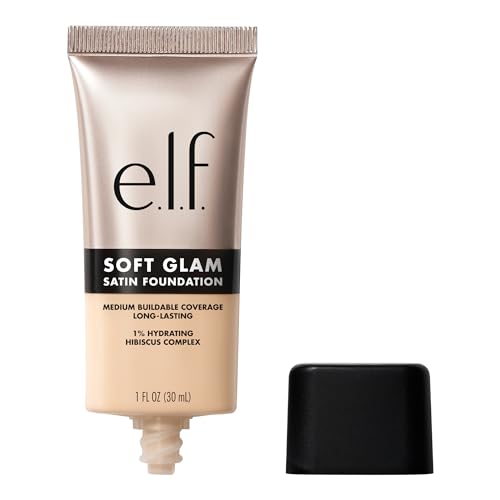 e.l.f. Soft Glam Foundation, Medium Coverage, Long-Lasting & Buildable Foundati…