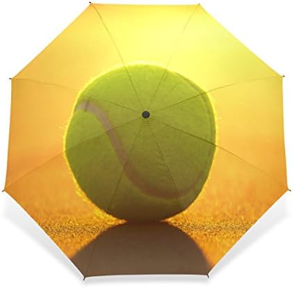 BAIHUISHOP Windproof Golf Umbrella, Compact for Travel By Easy Carrying Sports Rain Umbrella - Strong Frame Unbreakable Tennis Pattern