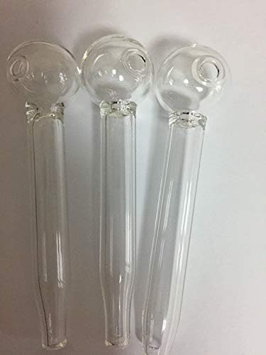 YOULET Colored Striped Glass Oil Burners 3pcs (Clear)