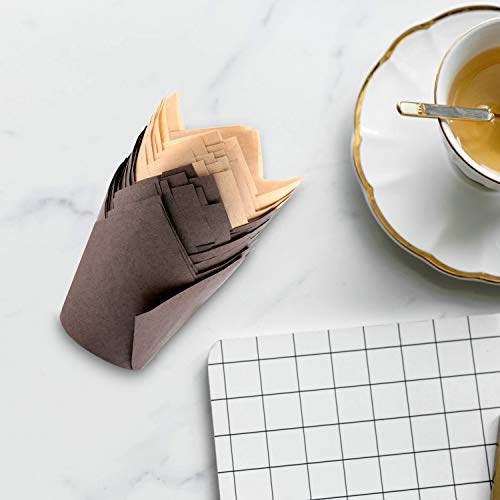 TRUSBER Baking Cups, 200 pieces Tulip Cupcake Liners Baking Cup Holders and Muffin Baking Cups for Wedding, Birthday, Christmas, Baby Shower Parties, Brown and Nature color