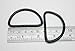 Generic Metal Black D Ring Buckle Large Size D-Rings 2 Inches Inside Diameter for Backpack Bag Pack of 10