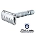 Oldcastle Double Edge Butterfly Safety Razor with Twist-to-Open Mechanism - 5 Stainless Steel Blades - Travel Case with Mirror