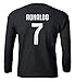 Spark Apparel Soccer Shirt #7 Cristiano Ronaldo CR7 Boys Girls Youth Long Sleeve T-Shirt