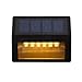 Solar Step Lights Outdoor - Amei 6 LED Solar Deck Lights, Solar Garden Lights, Solar Outdoor Lights Wall Mount, Waterproof Security Lamps for Decks Stairs Patio Pathway Fence (Warm White) (8 Pack)