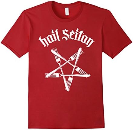 Men's Hail Seitan Vegetarian Shirt - Vegan Shirt XL Cranberry