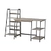 Homestar 2 Piece Laptop Desk & 4-Shelf Bookcase Set, 43" x 23.6" x 47"/20" x 14" x 44", Reclaimed Wood