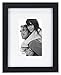 Klikel 4x6 Picture Frame Linear Wall - Matted Black, Set of 2