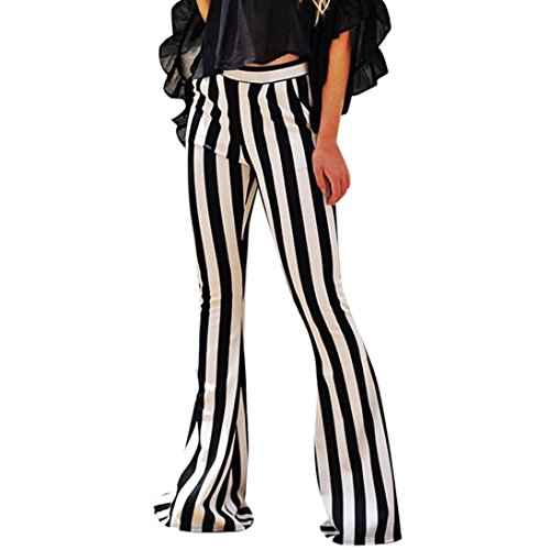 Womens Bell Flared Trousers (XL, Black 