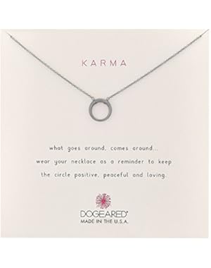 Karma Retro Ring Chain Necklace, 18