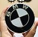 Toolacc Set of 4 - Wheel Center Caps Emblem Fit for BM W, 68mm Rim Center Hub Caps for BM W 1 3 5 6 7 X Z Series + Set of 4 Tire Valve Covers for BM W All Models(Black and White)