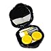[2 Pack], JAVOedge Black Rose Contact Lens Carry Case Travel Kit with Bonus Soft Microfiber Lens Cleaning Cloth