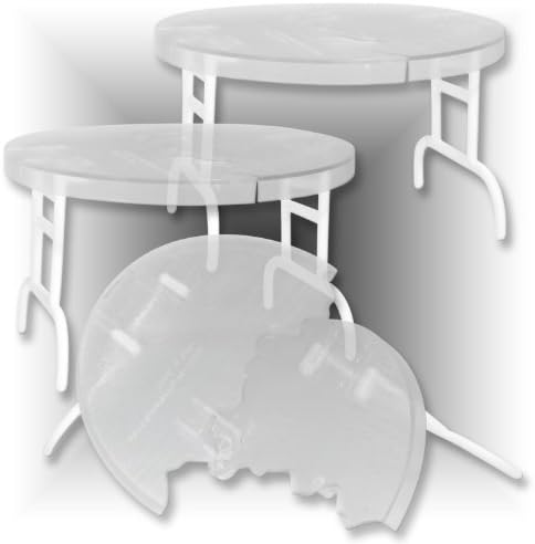 Set of 3 Clear See Through Break Away Round Tables for WWE Wrestling figures