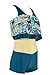 NoNoCat One Piece Shaping body Floral Swimwear Plus Size Bathing suit for Women Green 2XL(US 18W- 20W)