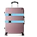 BlueCosto Luggage Straps Suitcase Belts Travel Accessories, 2-Pack, Blue