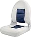 Tempress Navistyle High Back Folding Boat Seat (White/Blue)