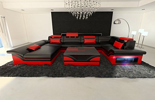 Sofa Dreams Cuero Conjunto de Muebles para Salón Enzo en Forma de u