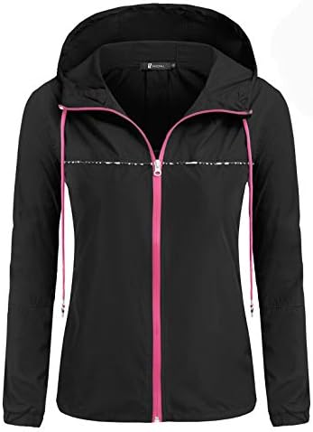 RAGEMALL Women's Waterproof Raincoats Packable Lightweight Windbreaker Active Outdoor Hooded Rain Jacket