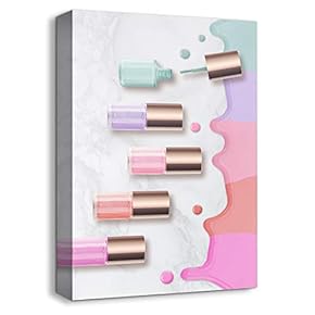 Canvas Wall Art Girls Make Up Suite Collections Painting Artwork for Home Prints Framed - 12x18 inches