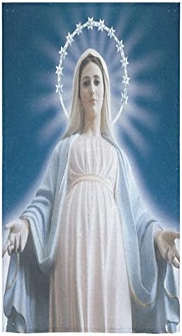 Christmas/Thanksgiving Day Towels Vingin Mary Cathlioc Catholic Church Gift Thin Soft Towel(One Side)(30x56inches)