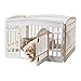 IRIS 24'' 4 Panel Exercise Pet Playpen with Door, White primary