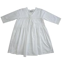 Powell Craft Big Girls Charlotte Nightgown/Nightdress.100% Cotton.white (10-12 years)