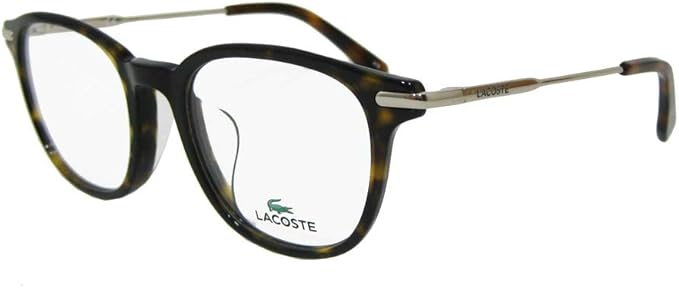 Amazon ラコステ Lacoste メガネ L25a 214 50サイズ ワニ クロコダイル アジアンフィット コンビネーション ウェリントン メンズ レディース ファッション眼鏡 通販