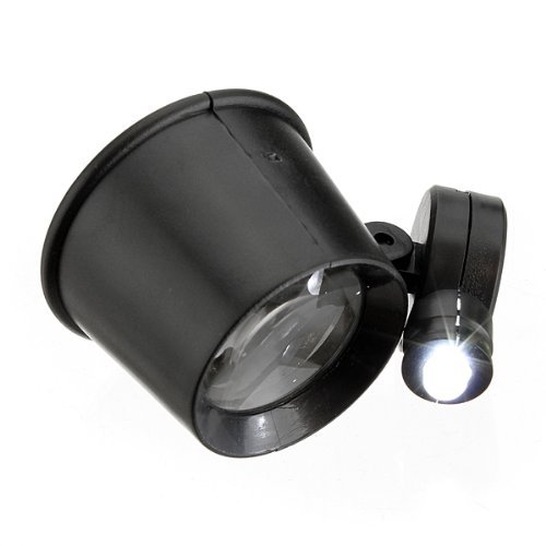 Water & Wood New LED Light 10x Jewelry Magnifier Magnifying Watch Repair Eye Loupe Glass Tool