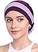 YI HENG MEI Women's Elegant Stretch Flower Block Color Muslim Turban Chemo Cancer Cap