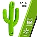 Baby Munka Cactus Infant Teether Soft Baby Training Toothbrush Silicone Flexible (2-Pack) 1-Green 1-Peach 100% BPA-Free