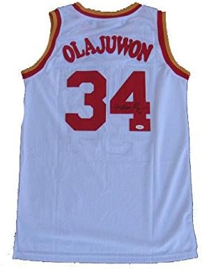 hakeem olajuwon signed rockets jersey